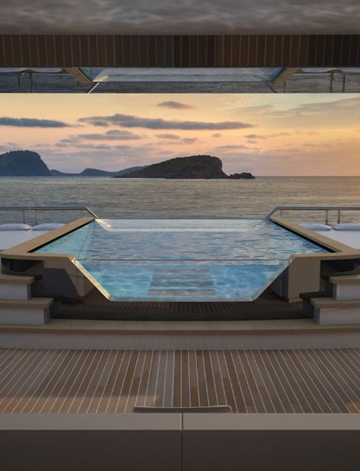 Luxury charter yacht ICON now boasts a 5m infinity pool