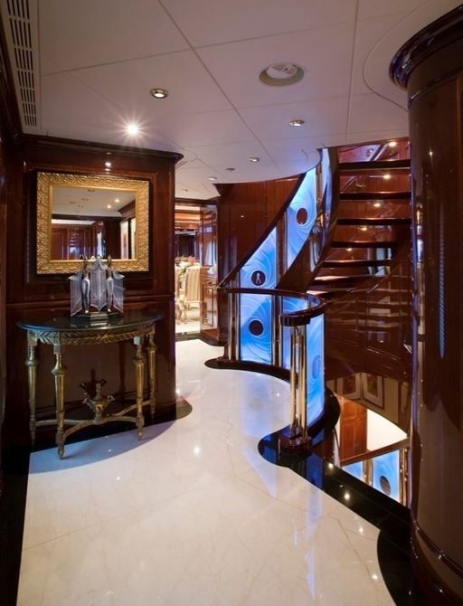 The interior of superyacht 'Casino Royale'