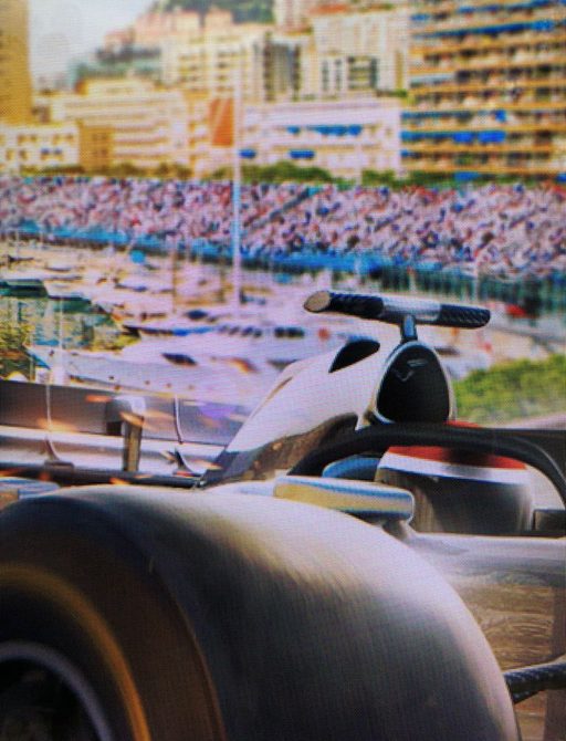 A graphic of a race car on the Monaco Historic Grand Prix 2018