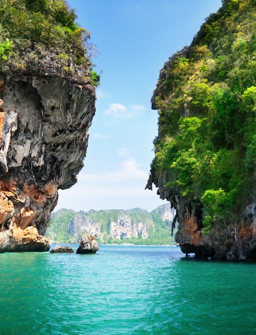 limestones cliffs in Phuket seas
