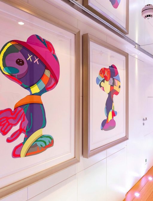 Art collection onboard luxury superyacht charter