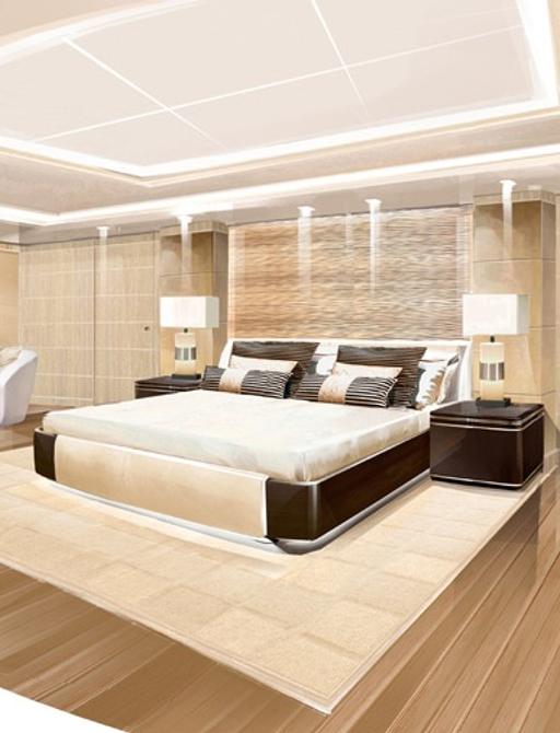 There are 3 master suites to choose from on M/Y O'PARI 3