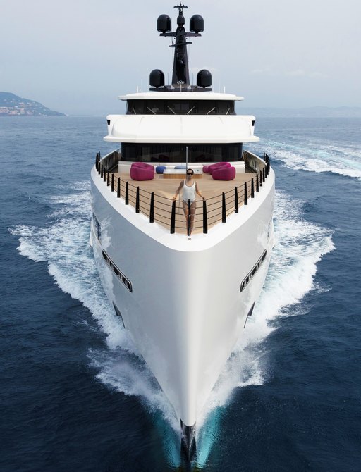 woman onboard luxury superyacht charter RIO