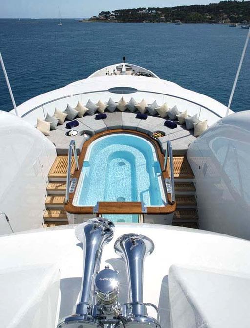 Superyacht ANASTASIA's swimming pool