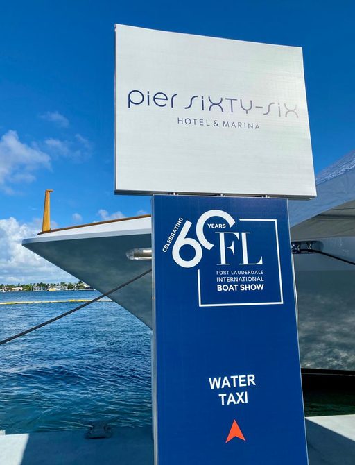 FLIBS water taxi service signage