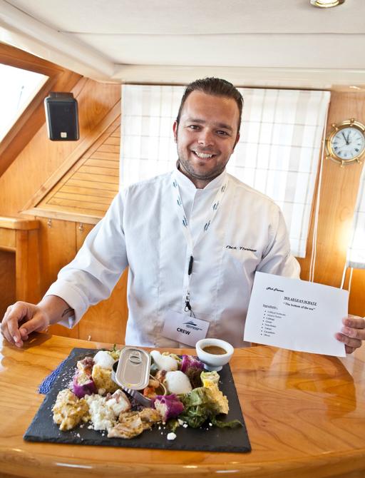 Chef Nikolas Thomas representing M/S AEGEAN SCHATZ