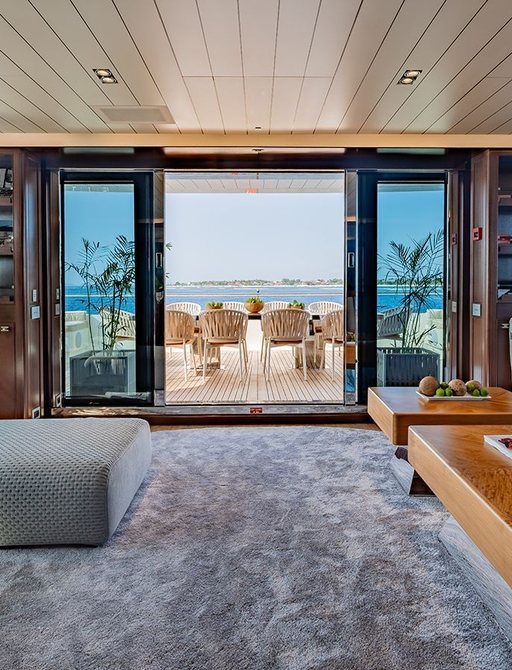 Charter yacht GALILEO interiors with seating