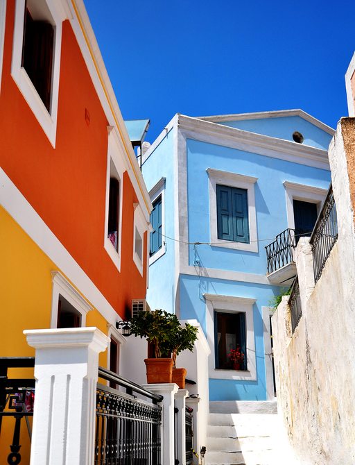 Colorful houses in Greece