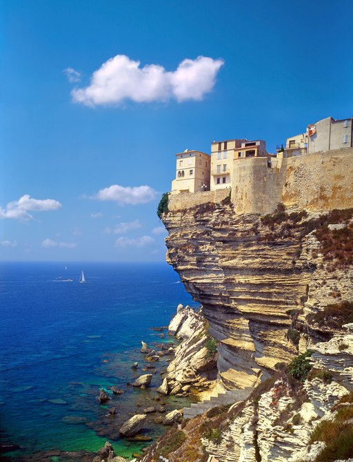 Bonifacio Old Town perched atop limestone cliffs