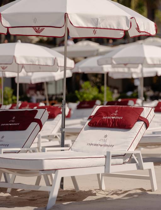 Vega La Plage Emporio Armani sun loungers