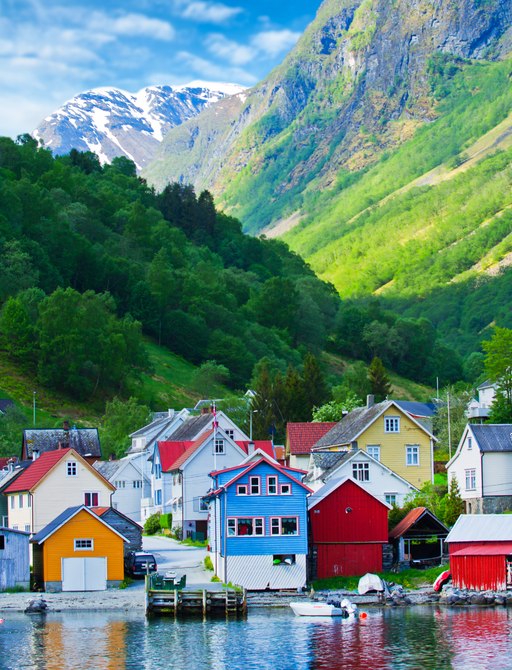 Colorful houses of Molde in Norway