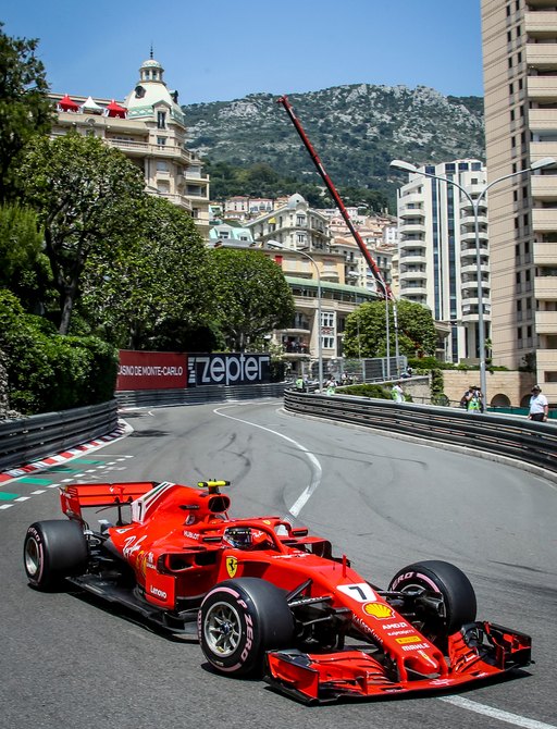 Formula one car racing at the Monaco Grand Prix