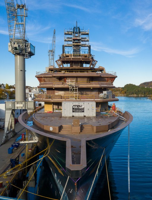 rev ocean luxury yacht under construction in norway
