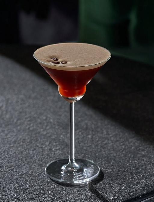 Espresso Martini on a bar
