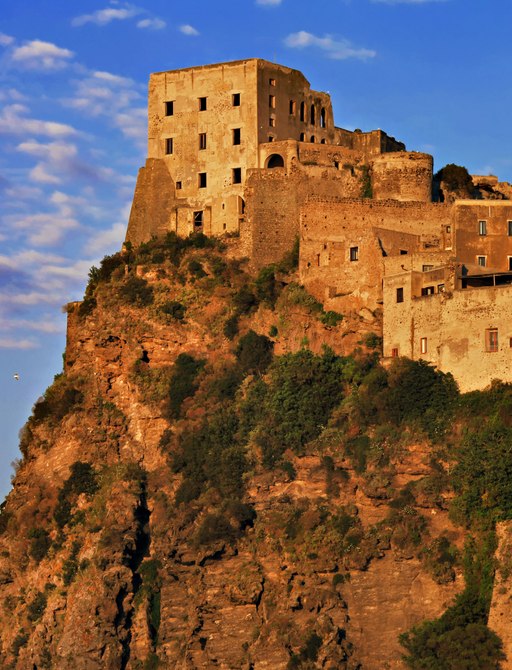 Castle on the island of Ischia in Italy