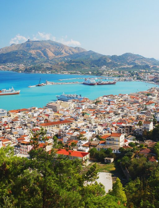 View of the main town of Zakynthos, Greece