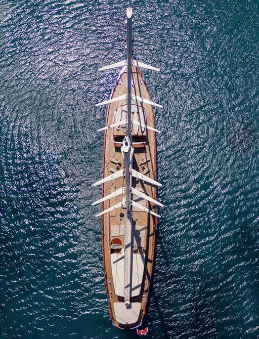 sailing yacht SATORI anchors on a Greece yacht charter