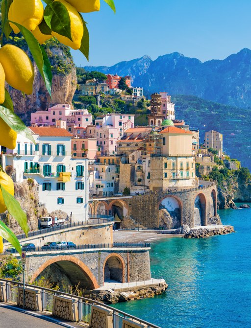 Small town of Atrani on the Amalfi Coast in Italy