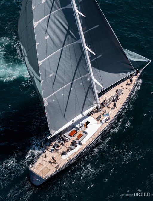 charter yacht competes at the NZ Millennium Cup in the Bay of Islands