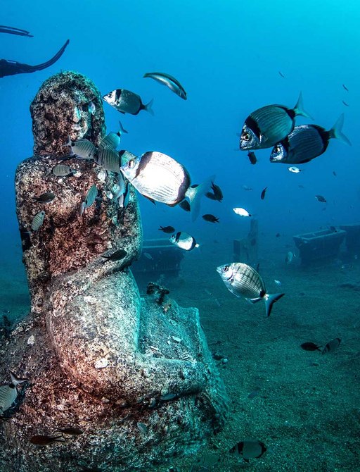 Underwater statue, Cannes