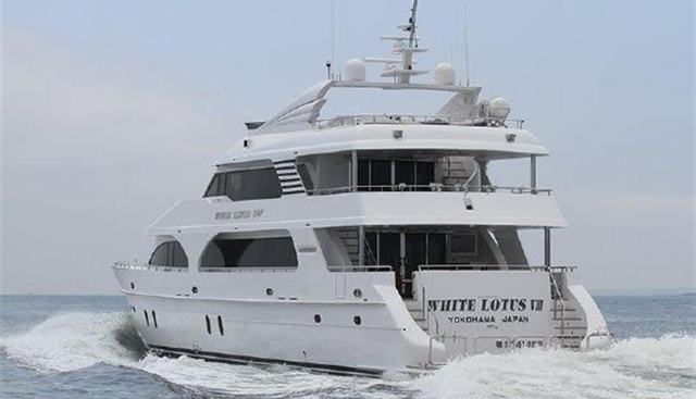 yacht in white lotus