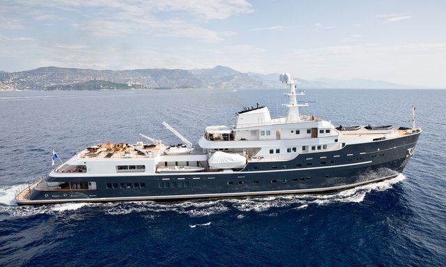 77m yacht LEGEND available for Antarctica yacht charters