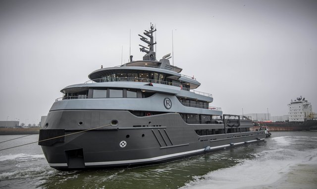 Fully-converted 68m explorer yacht RAGNAR hits the water at Icon Yachts