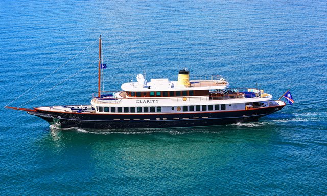 Bahamas charter availability this winter for classic 49m motor yacht CLARITY