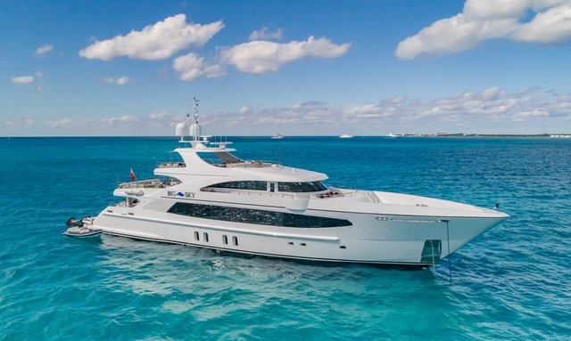 Freshly refitted 48m BIG SKY now available for Bahamas yacht charters