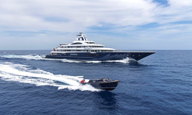 111m superyacht TIS will be the largest yacht ever to attend the Monaco Yacht Show