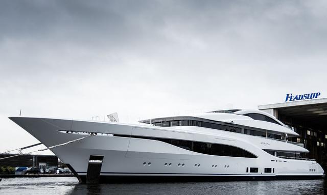75m Feadship superyacht ARROW hits the water