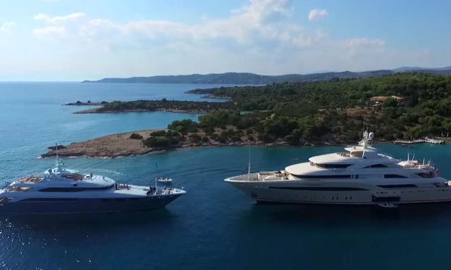 Charter Yachts Filmed Cruising In Greece