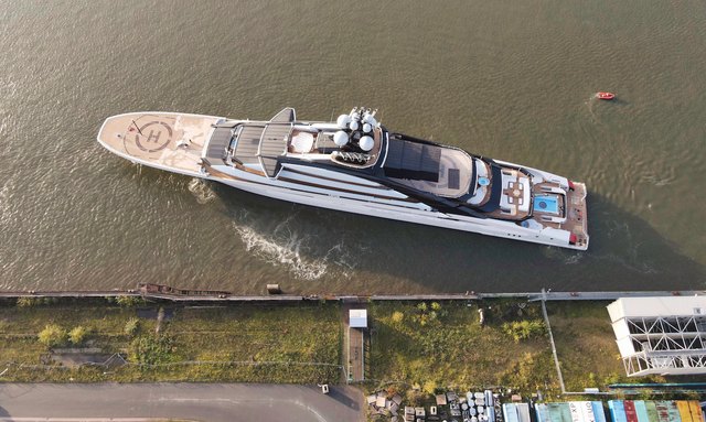 VIDEO: Lurssen’s 142m megayacht NORD (Project Opus) floats out again