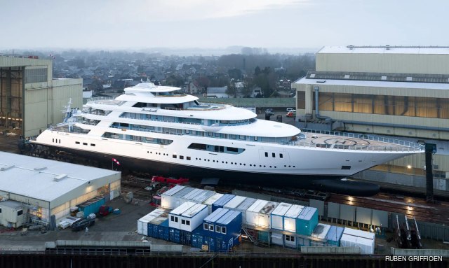 117M Lürssen Superyacht BOARDWALK Successfully Launches At Lemwerder 