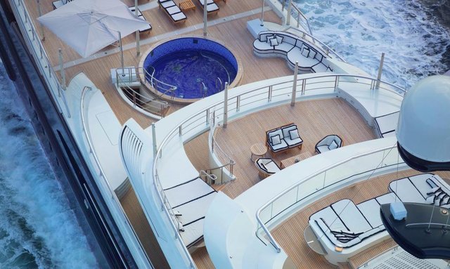 Convivial upper deck aft on Tranquility
