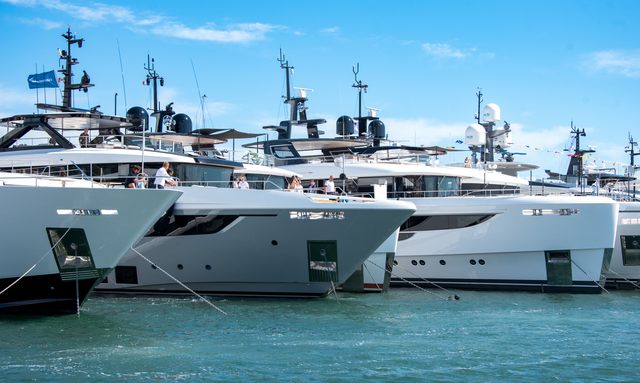 Cannes Yachting Festival 2026: Superyachts at anchor in the Bay of Cannes