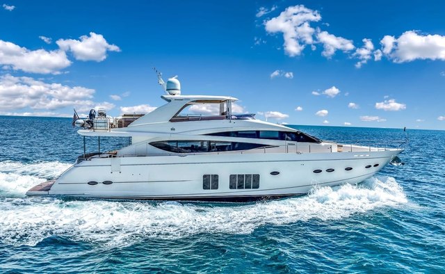 Praying for Overtime yacht charter Princess Motor Yacht