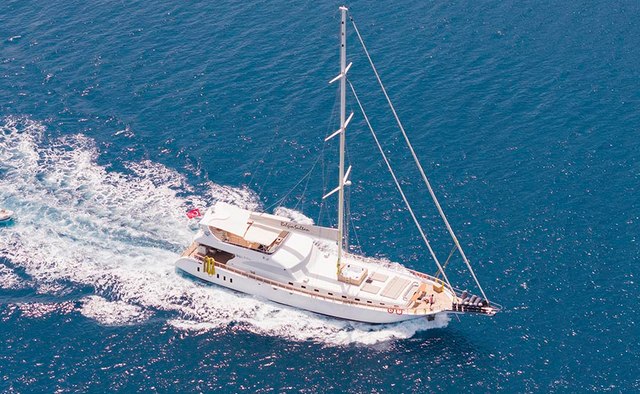 Belgin Sultan yacht charter Custom Sail Yacht