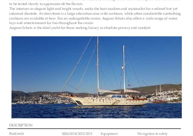 Download Aegean Schatz  yacht brochure(PDF)