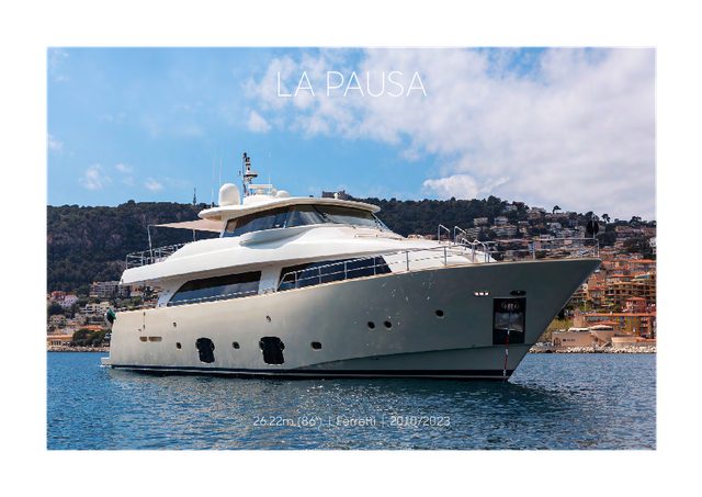 Download La Pausa yacht brochure(PDF)