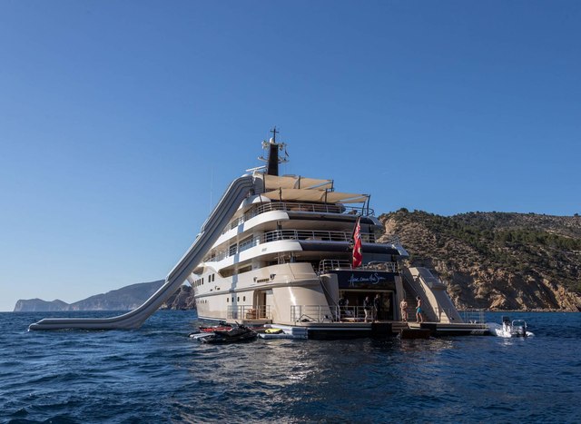 How to enjoy the world’s largest superyacht slide on a charter vacation
