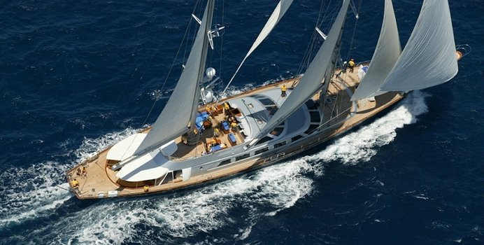 Andromeda la Dea yacht charter Perini Navi Sail Yacht
                                