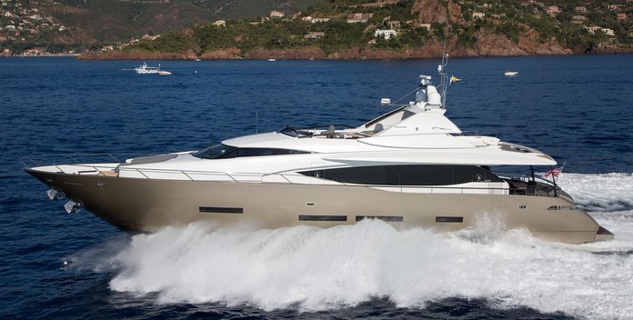 Keros Island yacht charter FX Yachts Motor Yacht