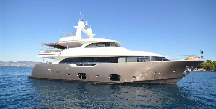 Disparate yacht charter Custom Line Motor Yacht