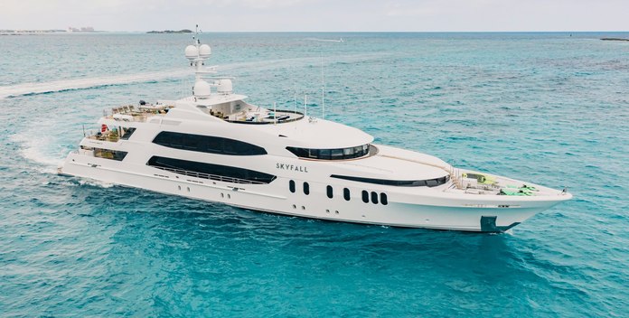 N                     Skyfall yacht charter Trinity Yachts Motor Yacht