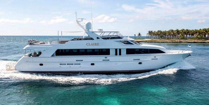 Claire yacht charter Hatteras Motor Yacht