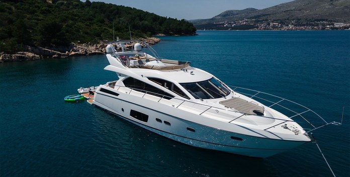 Cardano yacht charter Sunseeker Motor Yacht