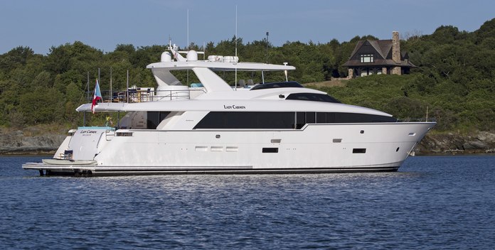 Lady Carmen yacht charter Hatteras Motor Yacht