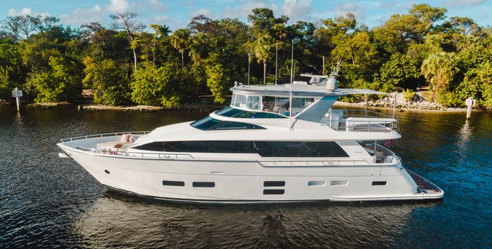 Bella Sky yacht charter Hatteras Motor Yacht