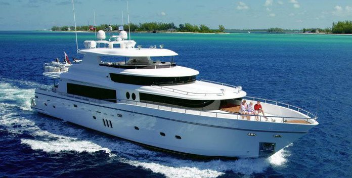 Rich Guys Nickel yacht charter Johnson Yachts Motor Yacht